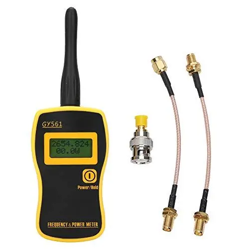 Produktbild: Tragbarer Frequenzzähler, GY561 Handheld Frequenzzähler für 2 Wege Funk mit SMA-F Kabel, Digitalem HF Leistungsmesser und Frequenzzähler.