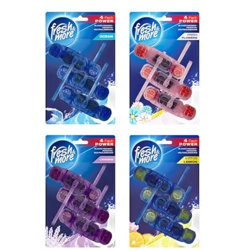 Produktbild: Fresh & More WC-Duftspüler Mix Paket 12x 50g Toiletteneinhänger (4er Pack)