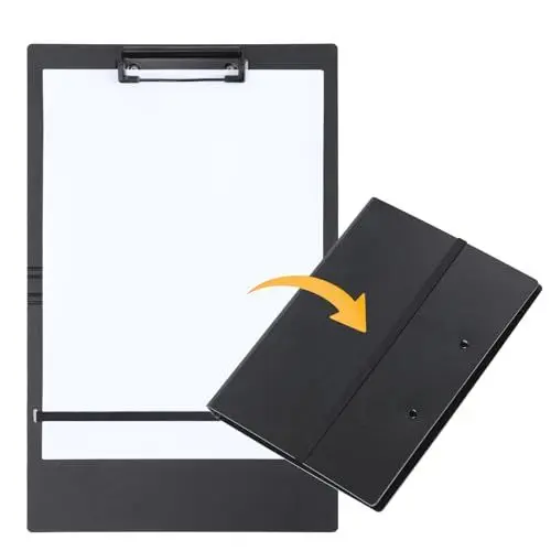 Produktbild: FRETONBA Klemmbrett A4 Kompakt Faltbar, Mappe a4 Stabiles Material, Klemmbrett mit Aufbewahrung Glatte Schrift, Arbeitsmappe Gutes Display, Clipboard A4 Erfüllt Eine Breite Palette von Anforderungen