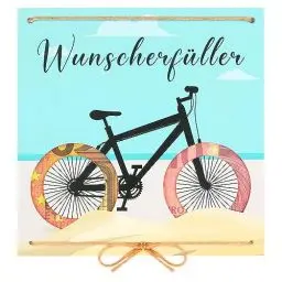 Produktbild: Frexpor Geldgeschenk Fahrrad Grußkarte, originelle Deko Fahrrad Geschenk verpackung, Wunscherfüller Geldgeschenke Karte für Geburtstag, Reise, Jugendweihe, Konfirmation …