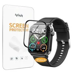 Produktbild: Frgnie Schutzfolie für R50, T50 Smartwatch 1,85 Zoll (3 Stück) 3D Curved Full Cover Displayschutzfolie, Kompatibel für Donerton, IOWODO R50 Pro Smartwatch 1.85