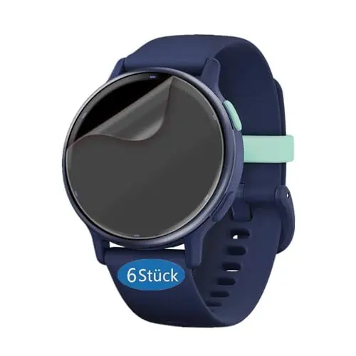 Produktbild: Frgnie 6 Stück Schutzfolie Kompatibel für Garmin Vivoactive 6 Smartwatch, HD Flexibel TPU Folie, Kompatibel für Vivoactive 5 Fitness watch Displayschutzfolie