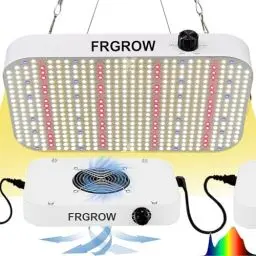Produktbild: FRGROW LED Grow Light, Pflanzenlampe LED Vollspektrum Grow Lampe Dimmbarer, Wachstumslampen Zimmerpflanzen Blüte, Pflanzenleuchte LED mit UV-IR-Licht, 584 LED Daisy-Chain-Funktion