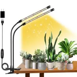 Produktbild: FRGROW Pflanzenlampe LED Vollspektrum, Pflanzenlicht für Zimmerpflanzen, Pflanzenleuchte, 3000k/5000k/660nm Vollspektrum Pflanzenlampe, Wachstumslampe für Pflanzen, 10 Stufen Dimmbar,Timer