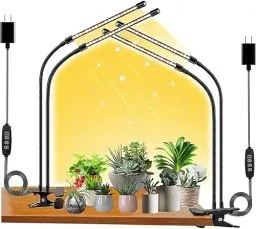 Produktbild: FRGROW Pflanzenlampe LED Vollspektrum, Pflanzenlicht für Zimmerpflanzen, Pflanzenleuchte, 3000k/5000k/660nm Vollspektrum Pflanzenlampe, Wachstumslampe für Pflanzen, 10 Stufen Dimmbar,Timer