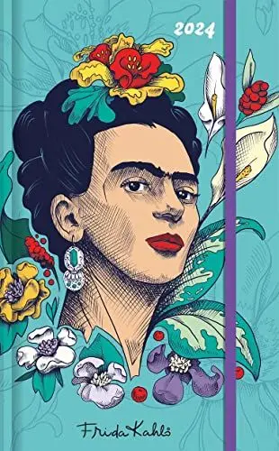 Produktbild: Frida Kahlo Wochen-Notizkalender groß 2024 - Taschen-Kalender 13x21 cm - mit Verschlussband & Falttasche - Weekly