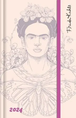 Produktbild: Frida Kahlo Wochen-Notizkalender klein 2024 - Taschen-Kalender 9x14 cm - mit Verschlussband & Falttasche - Weekly