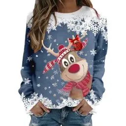 Produktbild: NIUREDLTD Friday Black Angebote 2024,Pyjama Weihnachten Damen Wollpullover Damen Winter Gifts for Women Pullover selbst gestalten Onsie Hausanzug Damen Baumwolle Decke Hoodie Strickpullover Damen 3