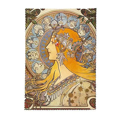Produktbild: Fridolin 18883 Brillenputztuch Art Nouveau - Zodiak, Mikrofaser, 18 x 12.5 cm