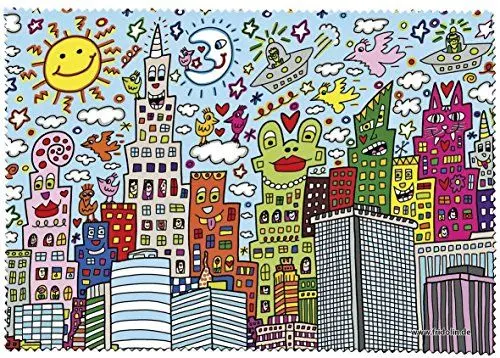 Produktbild: Fridolin Brillenputztuch Rizzi-My New York City aus Mikrofaser, Bunt, 18x12.5x1 cm