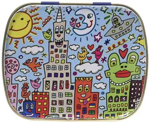 Produktbild: Fridolin 18646 Minidöschen James Rizzi - My New York City, Metall, bunt, 6.3 x 5.2 x 1.8 cm