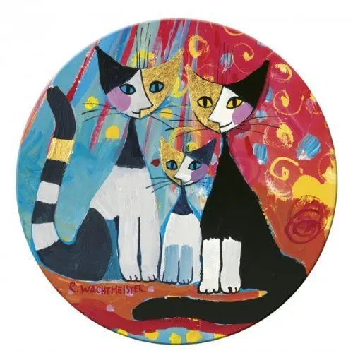 Produktbild: Fridolin Taschenspiegel, 7,6 cm, Motiv·· Rosina Wachtmeister „We Want To Be Together“, aus Metall