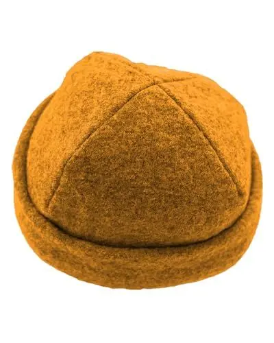 Produktbild: frihed. Saunahut Senf aus Wollwalk - 100% Schafschurwolle - Premium Sauna Accessoire für Männer und Frauen - Flexible Größe - Handmade in Lüneburg