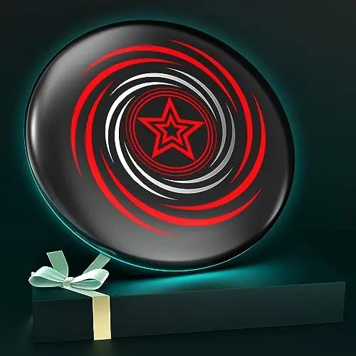 Produktbild: Frisbee Scheibe - 7 Farben Ultimate Frisbee - 175g LED Flugscheibe wiederaufladbar automatisch Leuchtend für Erwachsene und Kinder ab 5 Jahren,27cm
