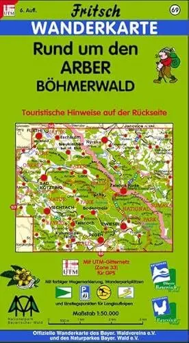 Produktbild: Fritsch Karten, Nr.69, Rund um den Arber, Böhmerwald (Fritsch Wanderkarten 1:50000)