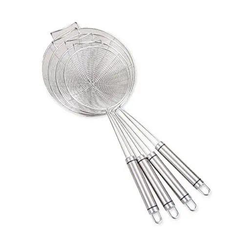 Produktbild: Frittieröl Sieb Wächter Fettkanne Für Die Küche Mit Sieb Schöpflöffel Stecker Fritteuse Nudellöffel Gebraten Skimmergriff Kanister Schaumlöffel Silver Cabilock