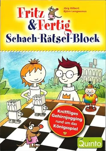 Produktbild: Fritz&Fertig Schach-Rätselblock: Kniffliges Gehirnjogging rund um das Königsspiel (Schach-Rätsel-Block: Spannende Schachaufgaben für Kinder)