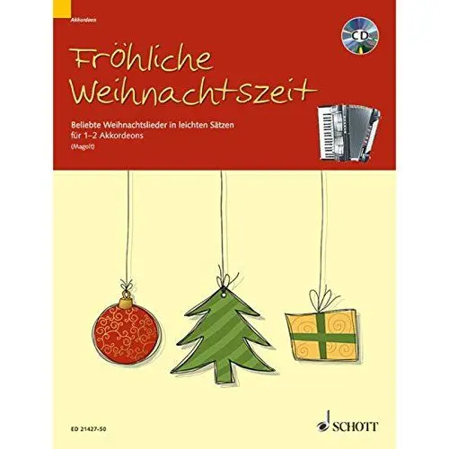 Produktbild: Fröhliche Weihnachtszeit: Beliebte Weihnachtslieder in leichten Sätzen. 1-2 Akkordeons.