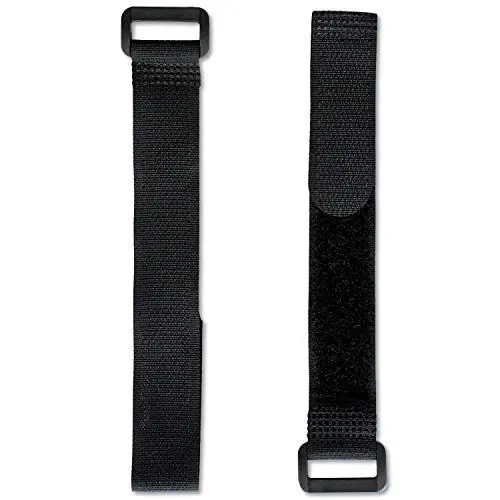 Produktbild: FrogJim Klett Kabelbinder 20 cm - 20er-Pack - schwarz mit Schnalle - wiederverschließbares Klettband 20cm - Nylon KSE2020
