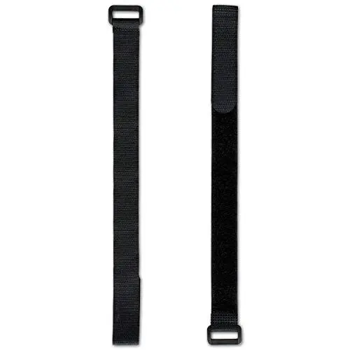 Produktbild: FrogJim Klett Kabelbinder 80 cm - 4er-Pack - schwarz mit Schnalle - wiederverschließbares Klettband 80cm - Nylon KSE8004