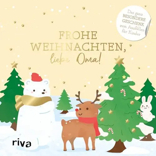 Produktbild: Frohe Weihnachten, liebe Oma!: Das ganz besondere Geschenk zum Ausfüllen für Kinder | Liebevolles Erinnerungsbuch für die Großmutter zum Nikolaus, in der Adventszeit, zum Heiligabend