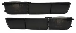 Produktbild: Front- Blinker Blinkleuchten lange Blenden Schwarz Set Links+Rechts Stoßstangenblinker für VW Golf 3 Vento Schwarz