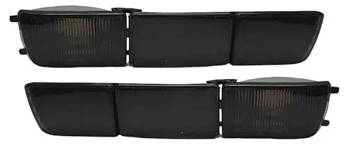 Produktbild: Front- Blinker Blinkleuchten lange Blenden Schwarz Set Links+Rechts Stoßstangenblinker für VW Golf 3 Vento Schwarz