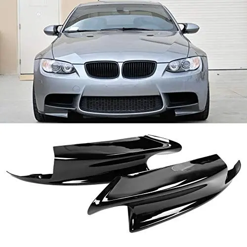 Produktbild: Frontlippenspoilerlippe， Deflector Splitter Exterieur Bodykits ， Paar Frontstoßstange Spoilerlippe Deflector Splitter Fit für E90 E92 E93 M3 2007-2012(Helles Schwarz)