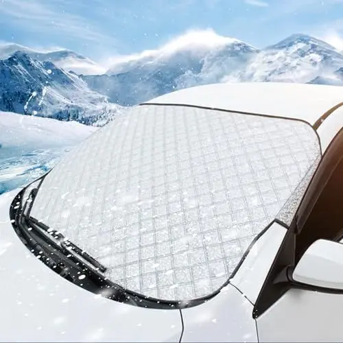 Produktbild: Frontscheibenabdeckung Auto Winter Frostabdeckung, Autoscheibenabdeckung Winschutzscheiben Abdeckung Groß, Frostabdeckung Sonnenschutz, 100cm x 145cm