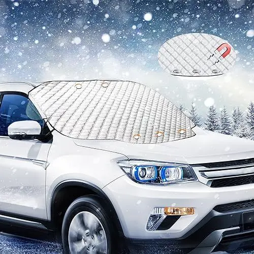 Produktbild: Frontscheibenabdeckung,Autoabdeckung winter autoscheibenabdeckung,Ultra-Dick Frontscheibenabdeckung Winter,Windschutzscheibenabdeckung,Auto Abdeckplane Winter Frontscheibe Abdeckung Gegen EIS,Frost
