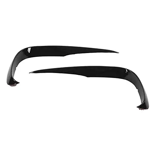 Produktbild: KIMISS Frontstoßstange Diffusor, Auto Front Splitter, 2 Stück Frontstoßstange Canard Fin Ersatz für E-Klasse W213 AMG Line Universal 2016-2020, Schwarz, ABS