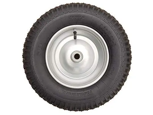 Produktbild: FROSAL Schubkarrenrad 400 (380) mm mit Schlauch | Rad Luftrad Schubkarre | Ersatzrad 4.80/4.00-8 Stahlfelge silber | Reifen 100 mm Breite