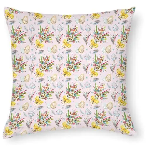 Produktbild: Frühling Ostern Kissenbezug 45,7 x 45,7 cm Dekokissen Kissenbezüge für Wohnzimmer Mädchen Schlafzimmer Wohnheim (Ostern)
