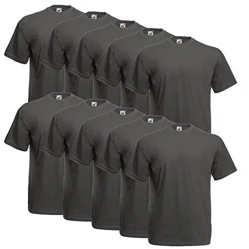 Produktbild: Fruit of the Loom 10er Pack Valueweight T-Shirt Größe S - 5XL T-Shirts in vielen Farben M,anthrazit