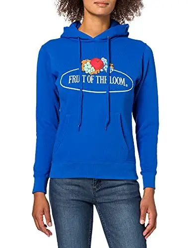 Produktbild: Fruit of the Loom Damen 012038 Kapuzenpullover, Blau (Royal 51), X-Large
