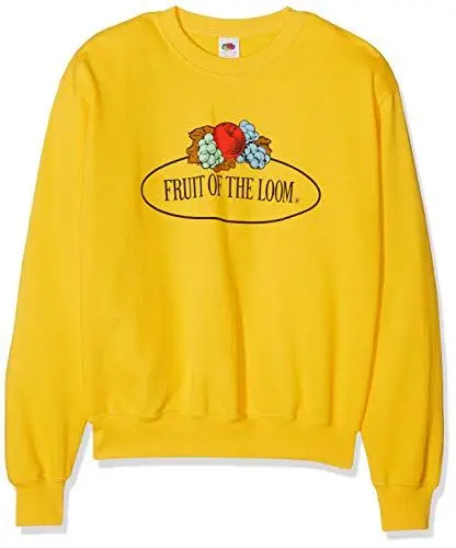 Produktbild: Fruit of the Loom Herren 012202 Sweatshirt, Gelb (Sonnenblumengelb 34), Small