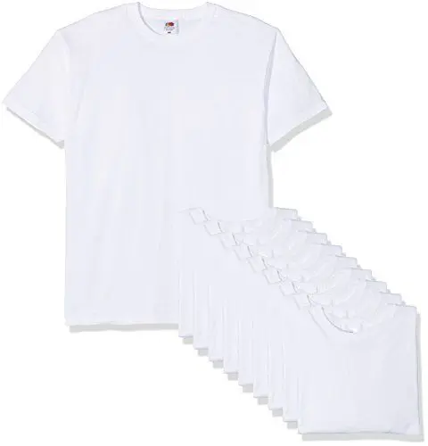 Produktbild: Fruit of the Loom Herren T-Shirt Valueweight, 10er Pack, Weiß (weiß), Small