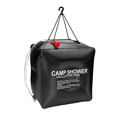 Produktbild: Frunimall Camping Dusche Outdoor 40L,Mobile Solardusche Camping Dusche Set,Campingdusche Solardusche,Tragbare Solar-Wassersack,Outdoor Gartendusche mit Duschkopf,Schlauch für Reisedusche