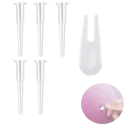 Produktbild: Frypay, 5 Stück Yoga Ball Air Plug, Yoga Ball Luftstopper, mit 1 Stück Entfernungsgeräte, Yoga Ball Plug, Gymnastikball Stecker Ersatz Kit für Yoga-Ball
