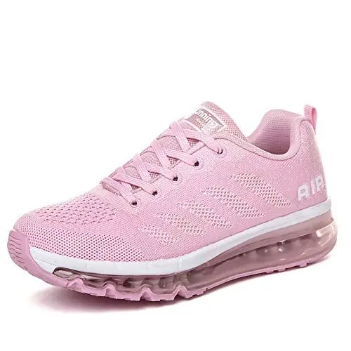 Produktbild: frysen Herren Damen Sportschuhe Laufschuhe mit Luftpolster Turnschuhe Profilsohle Sneakers Leichte Schuhe Pink 35