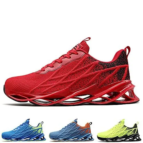 Produktbild: frysen Sneaker Herren Damen Laufschuhe Straßenlaufschuhe Outdoor Atmungsaktive Fitness Turnschuhe Red 43 EU