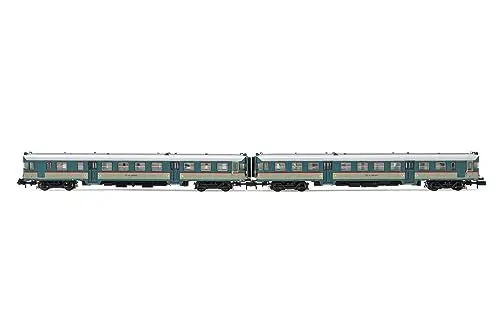 Produktbild: FS ALn 668 1000er-Reihe Dieseltriebwagen, 2 Stück, mit 2 Türen, Originallackierung, gewölbte Fenster, Epoche IV