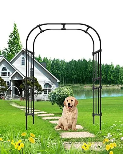 Produktbild: FSCLJ Garten Rosenbogen Verzinkt Stahl Rosenrankhilfe Bogen, Torbogen für Kletterpflanzen und Rosen, Breit 120cm 150cm 180cm 200cm 210cm 230cm 240cm 250cm 280cm 300cm