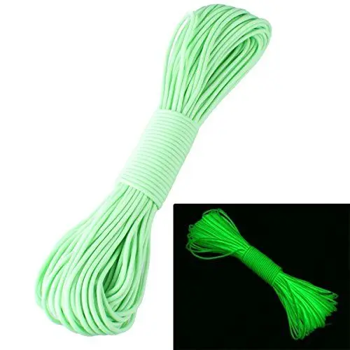 Produktbild: ZJchao(TM 9 Strand 550 Luminous Floureszierende Paracord Fallschirm-Schnur (grün, 25ft)