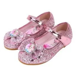 Produktbild: FStory&Winyee Mädchen Prinzessin Schuhe Kinder ELSA Sandalen Partei Glitzer Kristall Schuhe Mädchen Kostüm Zubehör Karneval Verkleidung Party Aufführung Fasching Tanzball, Pink, 24 EU