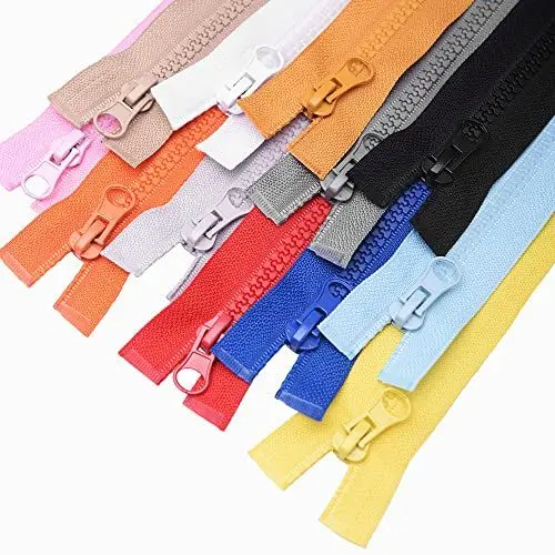 Produktbild: ftiemlovde 7 Farben 5mm ReißVerschluss Teilbar Verschiedene LäNgen,#5 Bunt Reissverschluss 30cm 40cm 50cm Lang Schwarz Weiss Grau Blau,Reißverschlüsse Kunststoff Kaufen für Jacke Zum NäHen(21 Stücke)