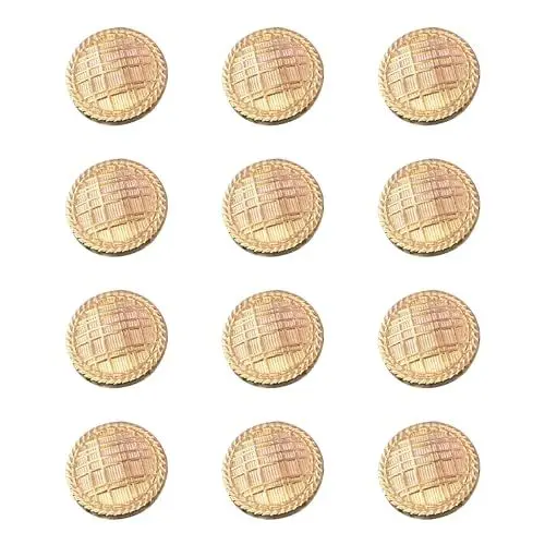 Produktbild: ftiemlovde 12 Edel Dirndl Trachten Goldene KnöPfe Zum AnnäHen，KnöPfe Gold für Mantel Groß ，Kochjacke öSenknöPfe Blazer Metall Kleidung（B12 20mm)