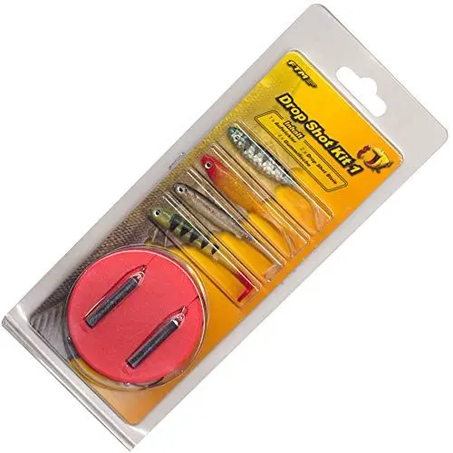 Produktbild: FTM Unisex – Erwachsene 10C8071444C10 Drop Shot Kit-4 Gummifische + 2 Bleie zum Dropshotangeln, Köderset zum Barschangeln, Barschköder, Gummiköder zum Spinnangeln, Bunt, Normal