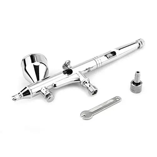 Produktbild: FTVOGUE Airbrush-Pistole, Schwerkraftzufuhr, Dual-Action-Airbrush-Set für Kunstmalerei, Tattoo, Maniküre, Kuchen, Farbe, Hobby, Sprühmodell, Airbrush-Nagelwerkzeug, 0,2 mm