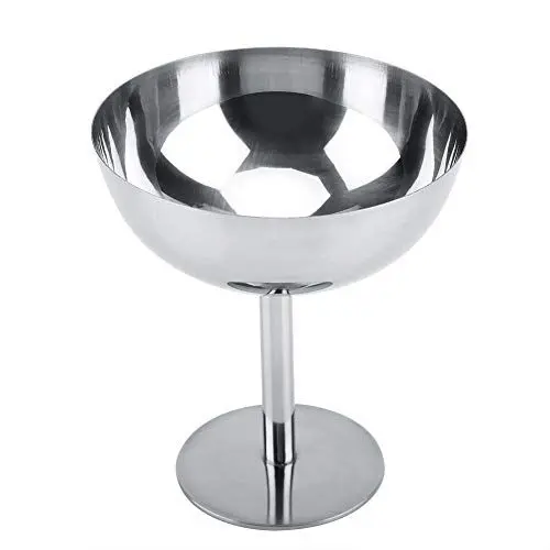 Produktbild: FTVOGUE Eisbecher Dessertschale Edelstahl Eisbecher Schalen für Salat Fruit Pudding(01)